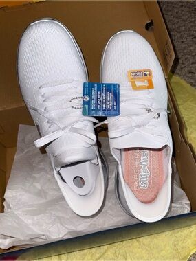 Skechers Blue Cardboard Shoe Box with Vegan Machine Washable Labels